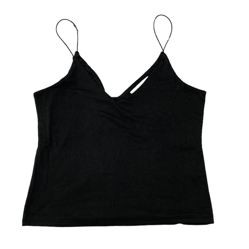 Black crop top size M .